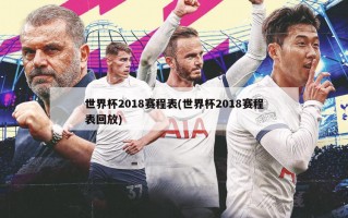 世界杯2018赛程表(世界杯2018赛程表回放)